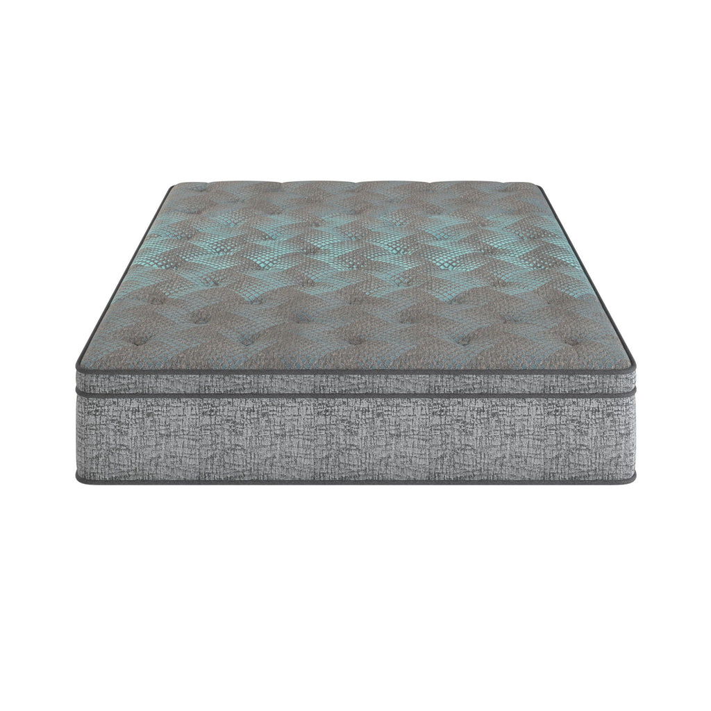 Comfort Care - 10" Hybrid Euro Top Mattress Plush Comfort - Blue / Gray - Twin Extra Long