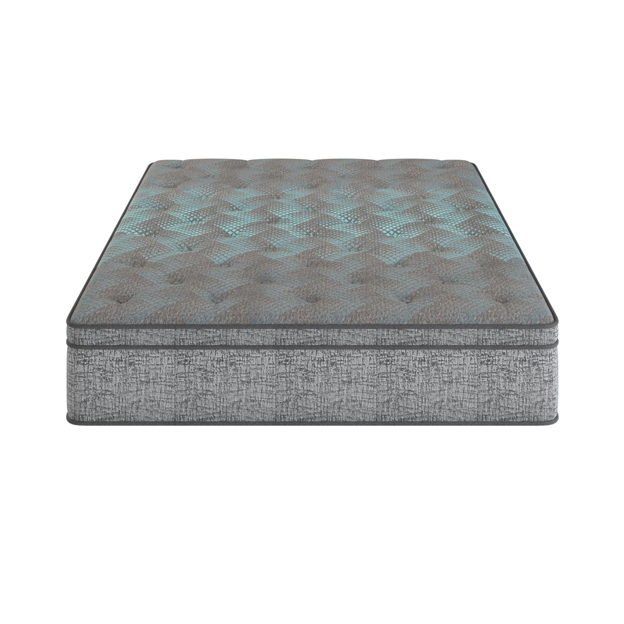 Comfort Care - 10" Hybrid Euro Top Mattress Plush Comfort - Blue / Gray - Twin Extra Long