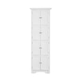Tall Storage Cabinet With Doors And 4 Shelves For Living Room, Kitchen, Office, Bedroom, Bathroom, Modern