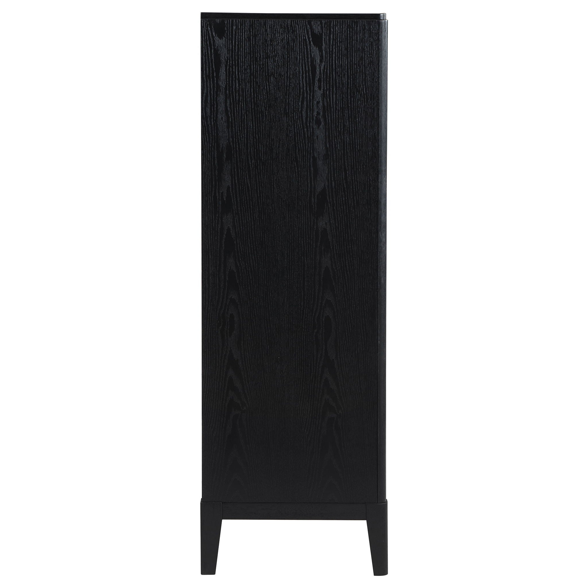 Mason - 5 Drawer Chest With Fluted Design - Black