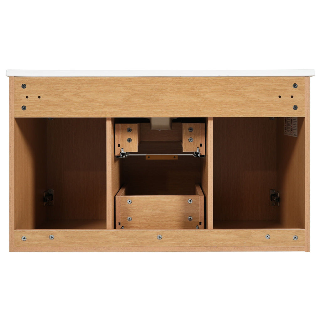 Modern Wall Mounted Bathroom Vanity, Soft Close Doors