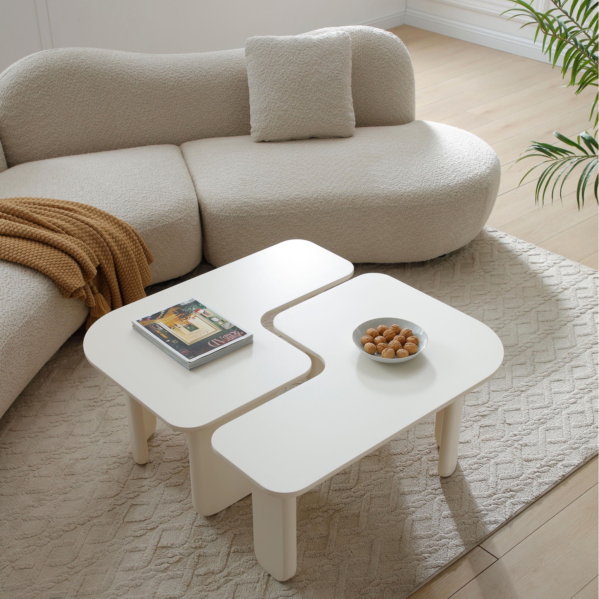 L-Shape Coffee Table For Living Room