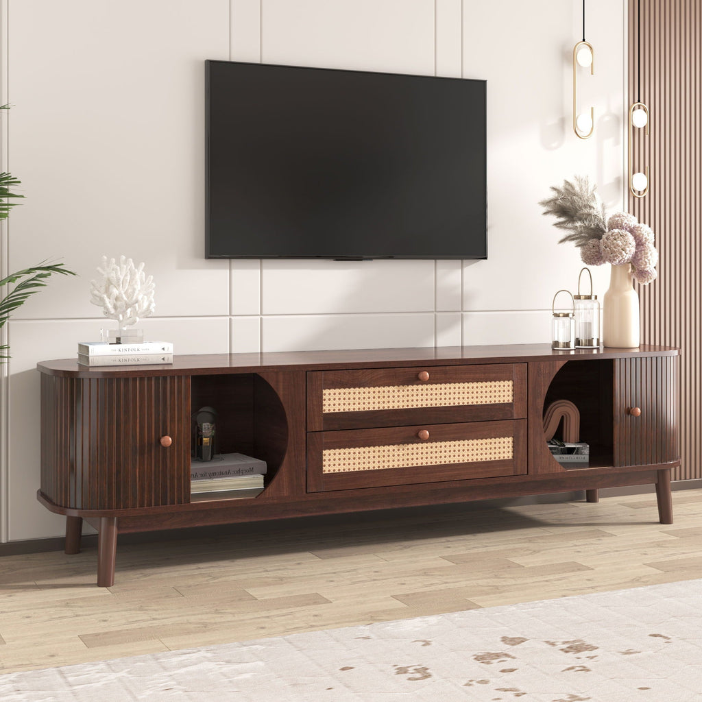 TV Stand for TVs Up to 75" with Drawers and Sliding Doors