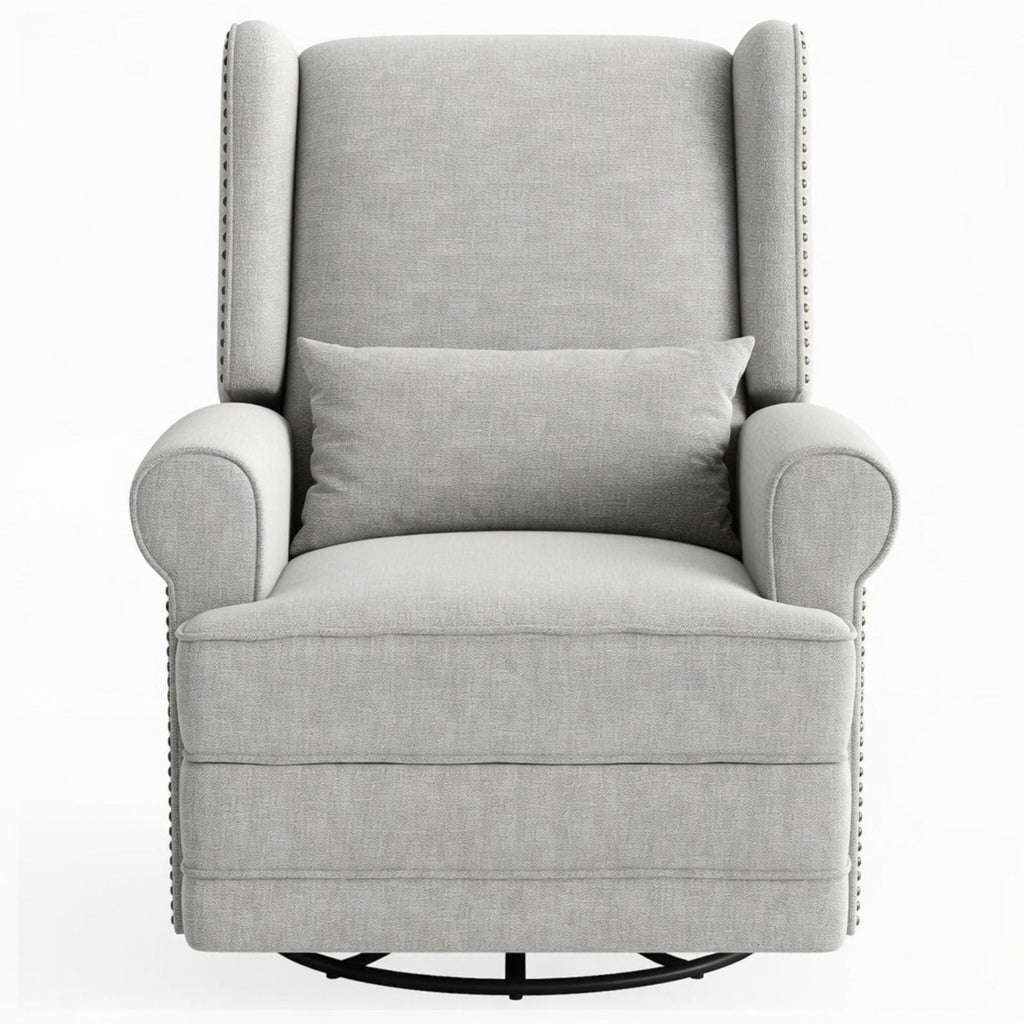 Extra Wide Swivel Recliner Glider Chair With Footrest
