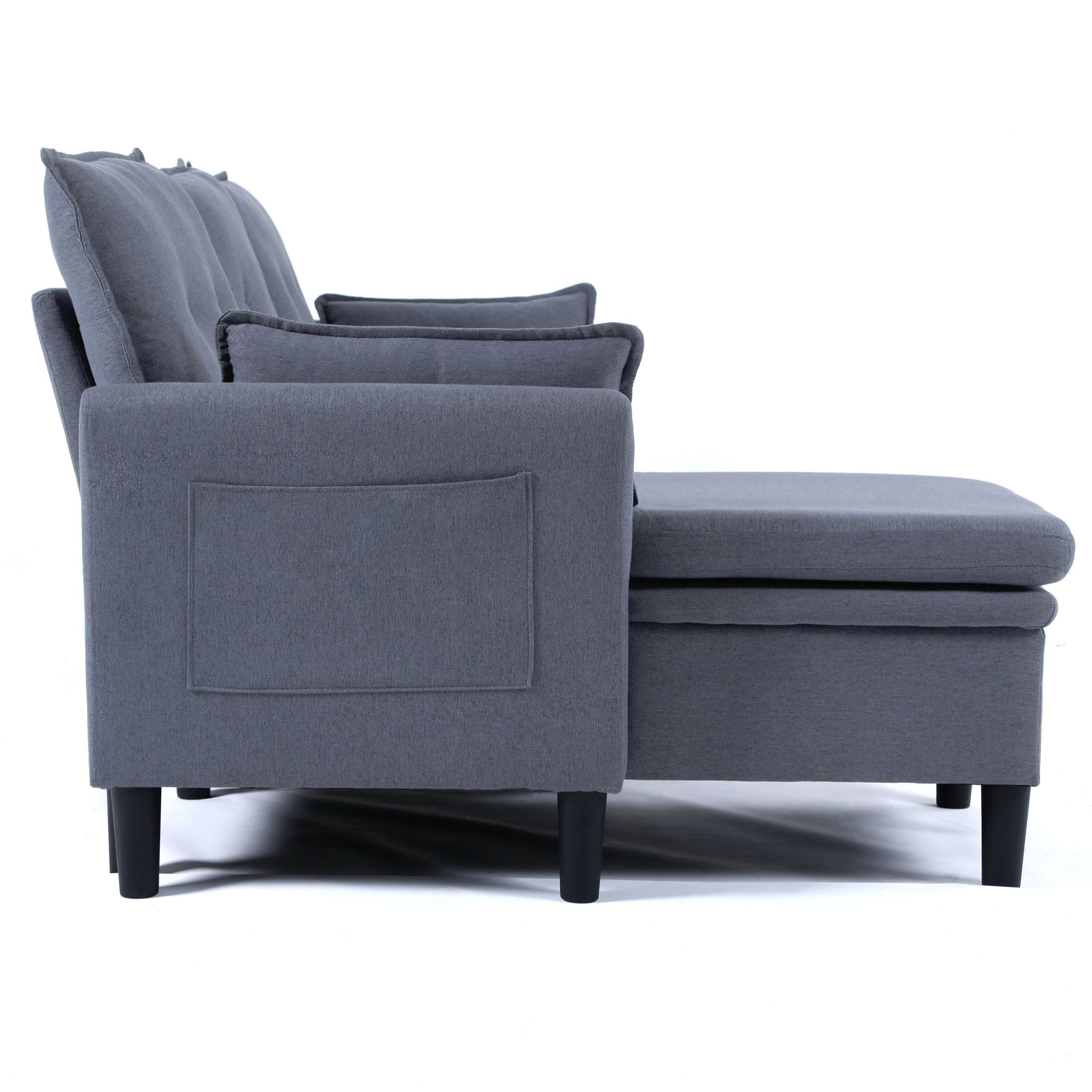L-Shaped Reversible Chaise Sectional Sofa With Storage