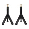 RV Adjustable Telescoping Stabilizer Jack Stand Supports 16" to 30" (Set of 2) - Black
