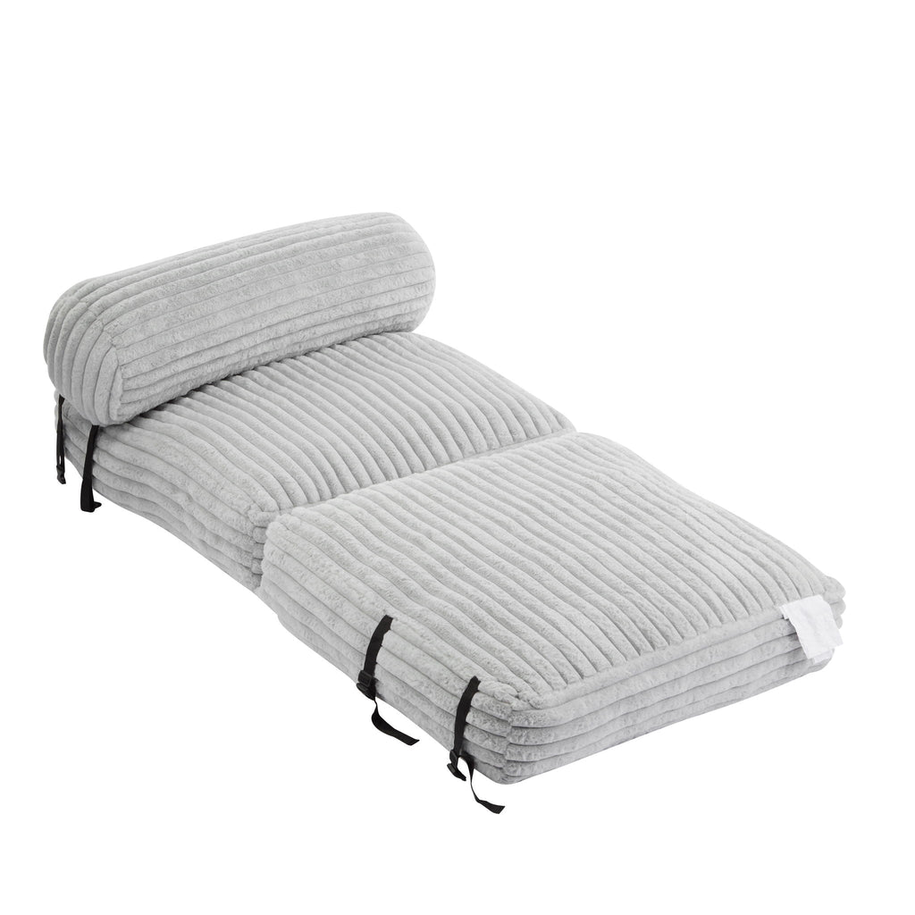 Latina Indoor Foldable Bean Bag Lounge Chair - Light Gray