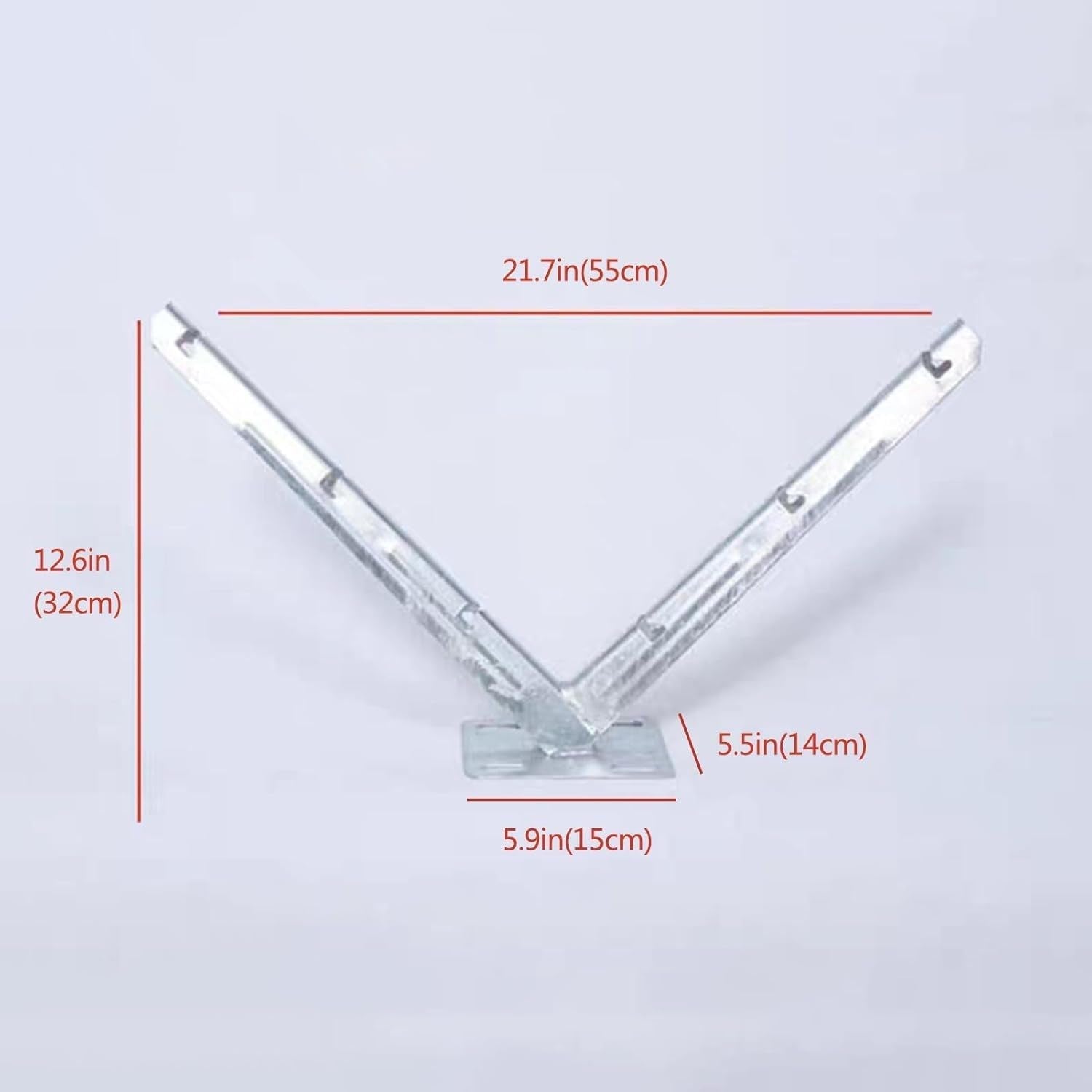 Galvanized V-Bracket For Razor Wire Extension Fence Support - 1 Pair