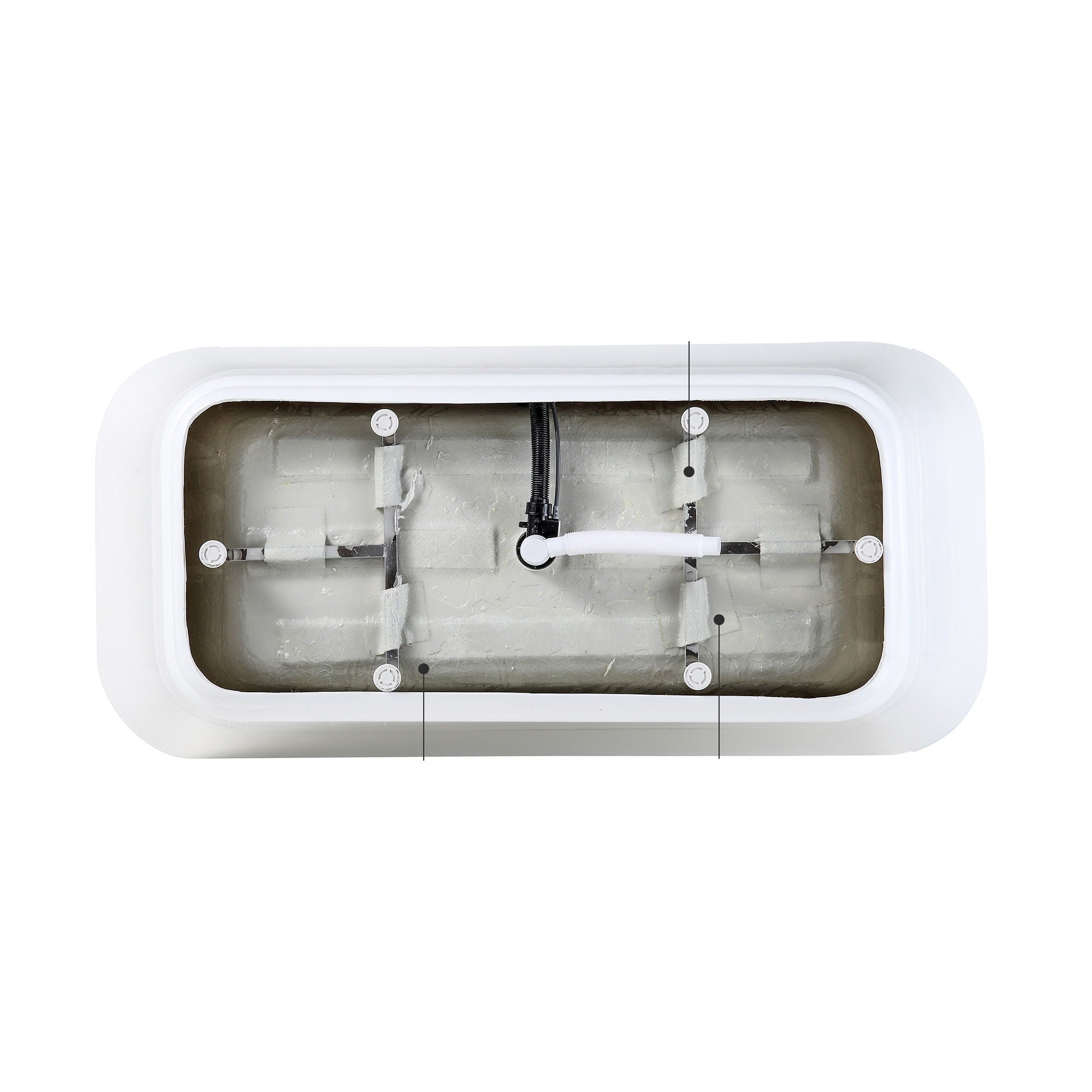 Gloss Freestanding Bathtub With Overflow And Pop Up Drain, Stand Alone Soaking Tub - Glossy White