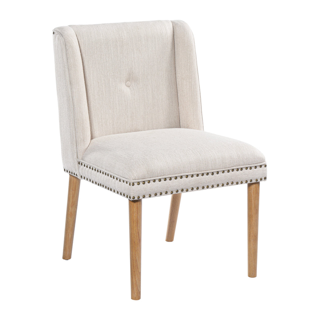 Light Luxury Rivet Upholstered Dining Chair Set of 2