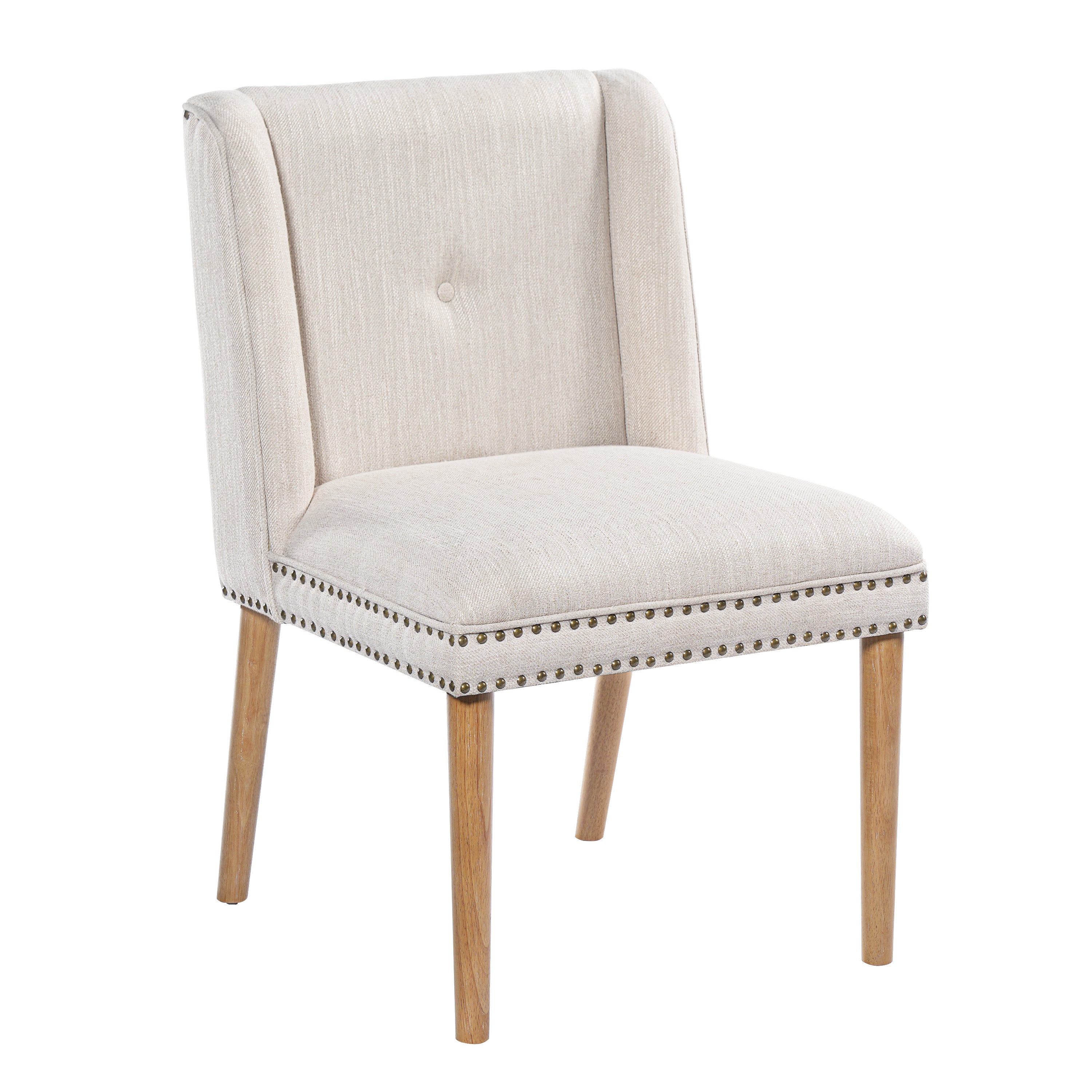 Light Luxury Rivet Upholstered Dining Chair Set of 2