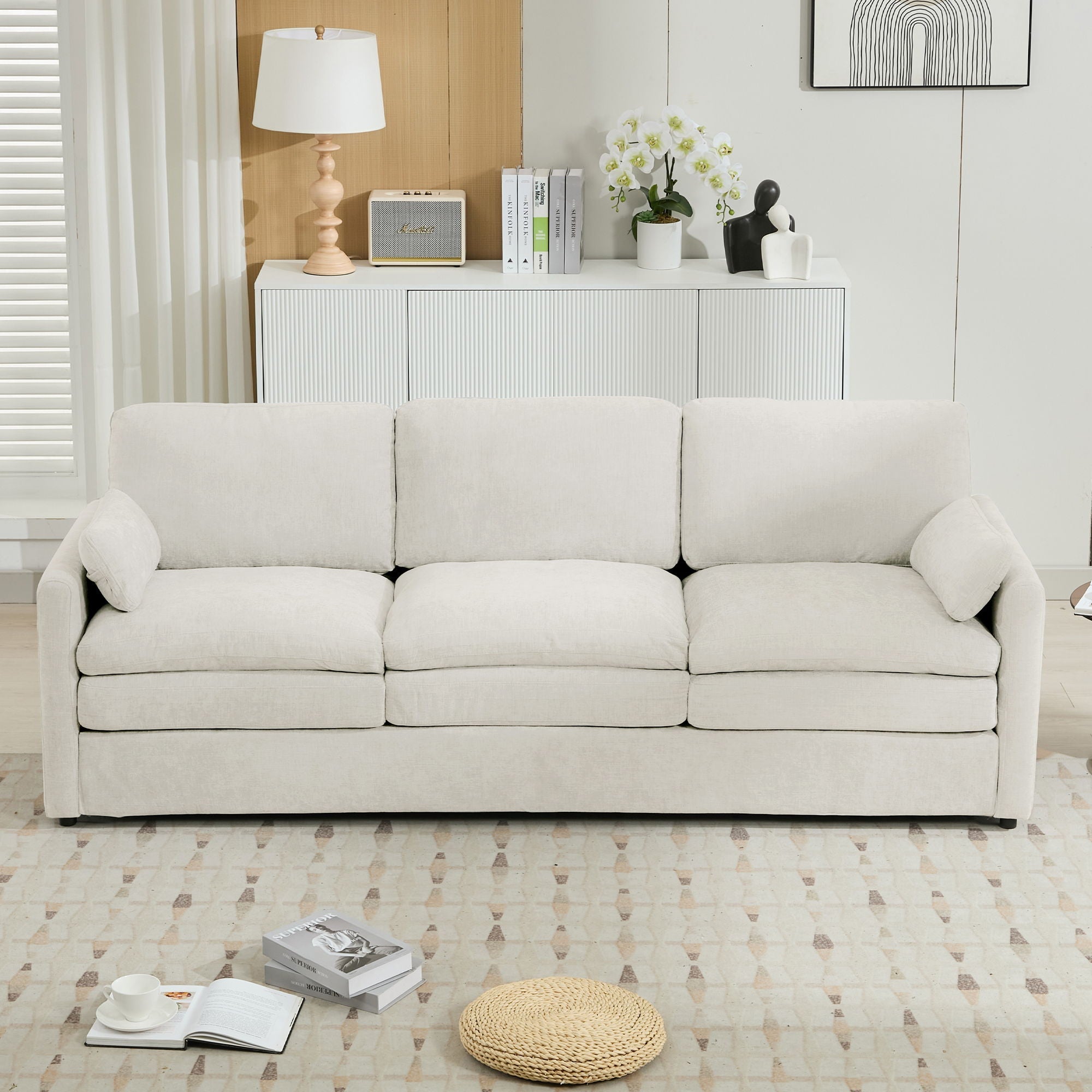 Cozy Upholstered 3 Seater Sofa Cushion For Living Room
