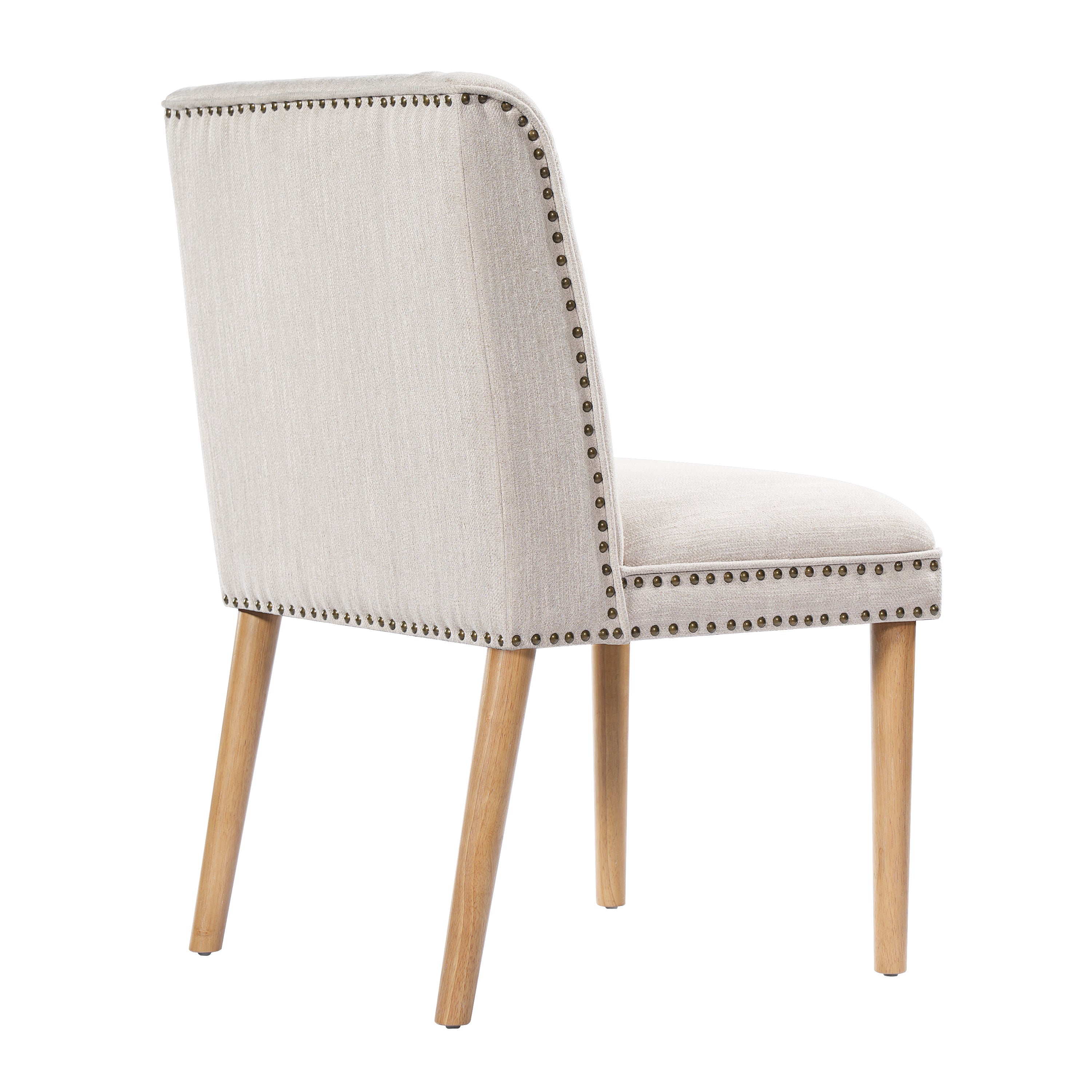 Light Luxury Rivet Upholstered Dining Chair Set of 2