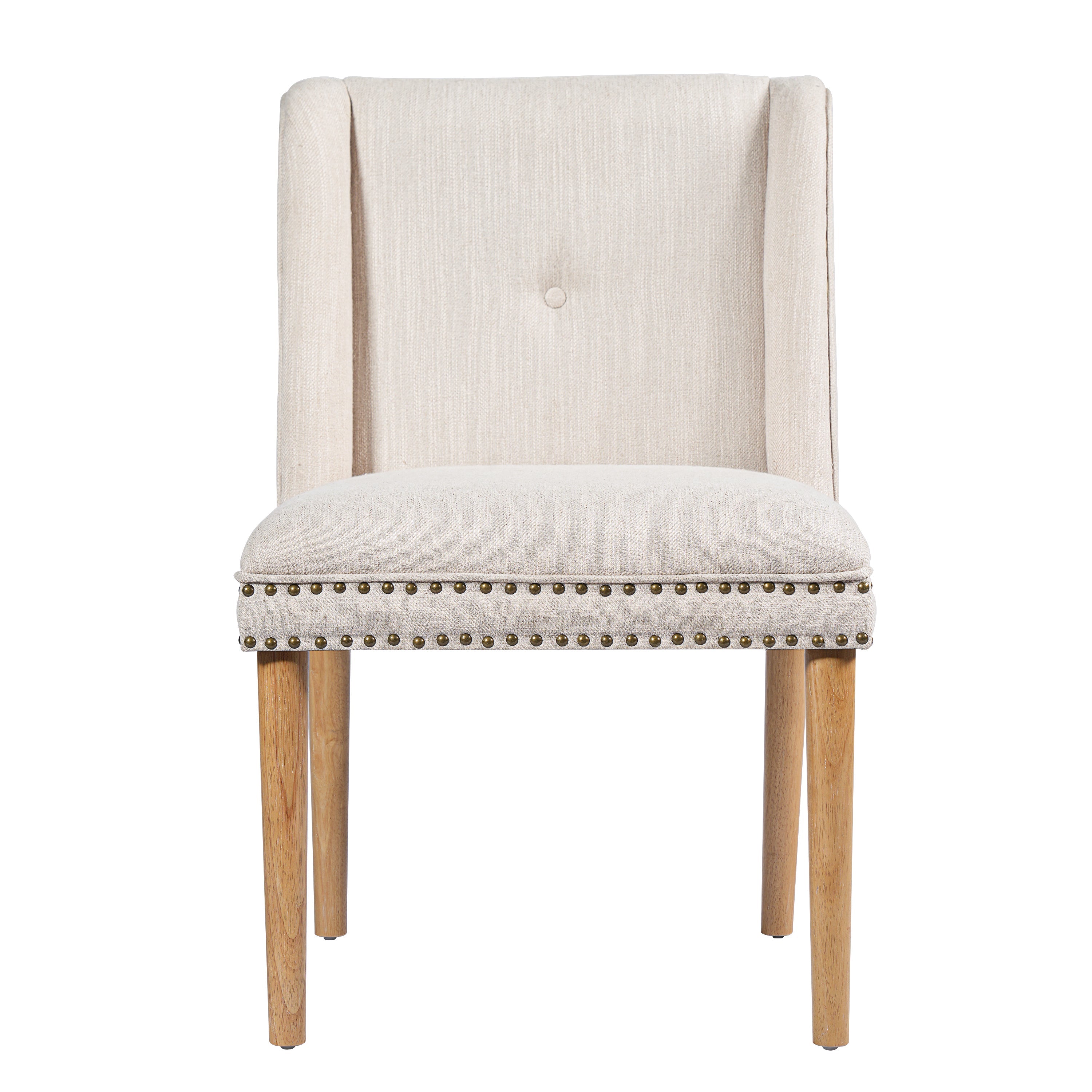 Light Luxury Rivet Upholstered Dining Chair Set of 2