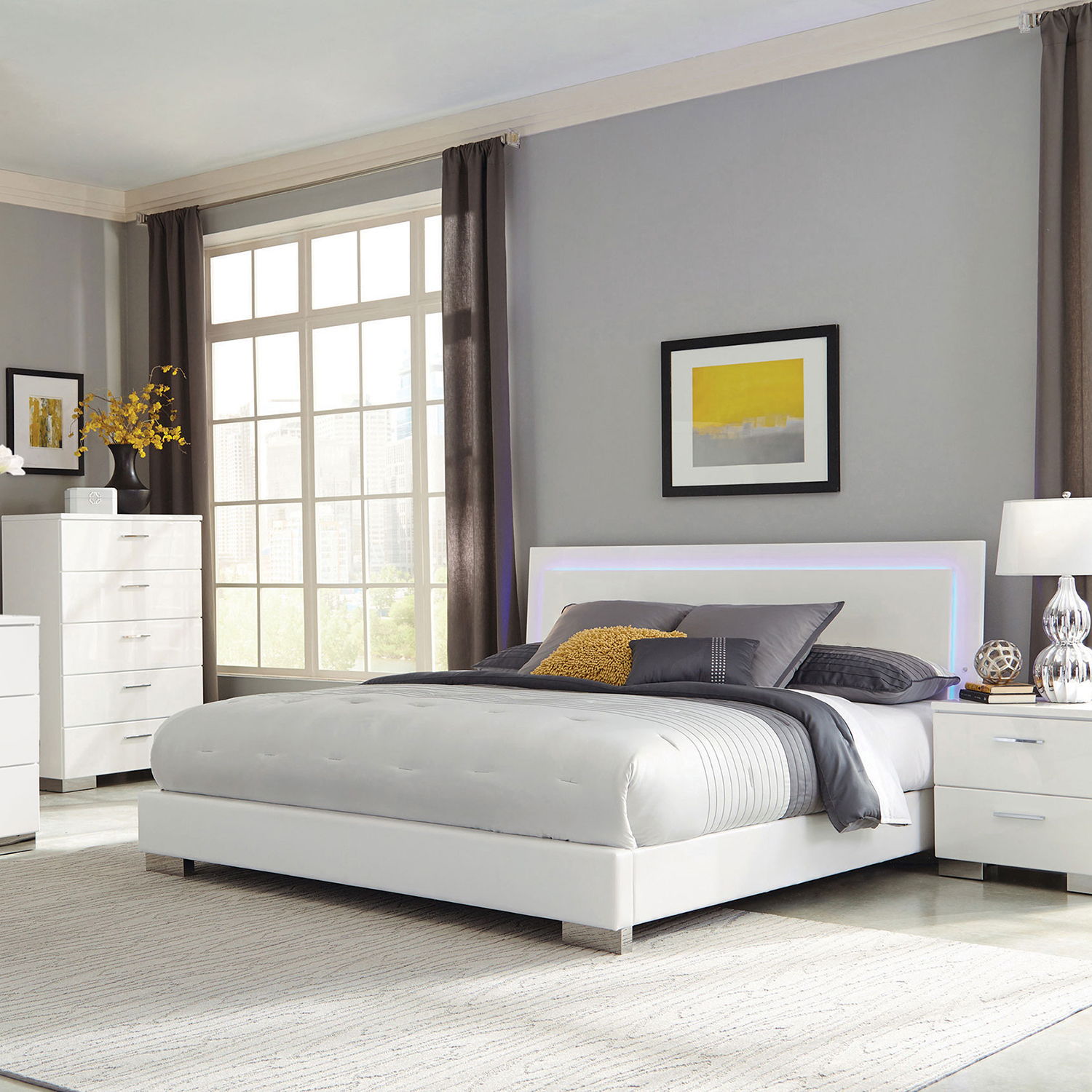 Dulcey - 2 Drawer Nightstand - Gloss White
