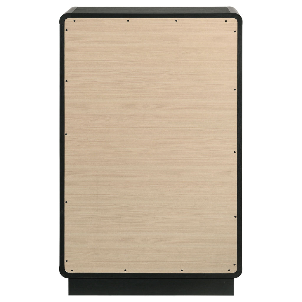 Burton - 5 Drawer Chest Of Drawers - Black