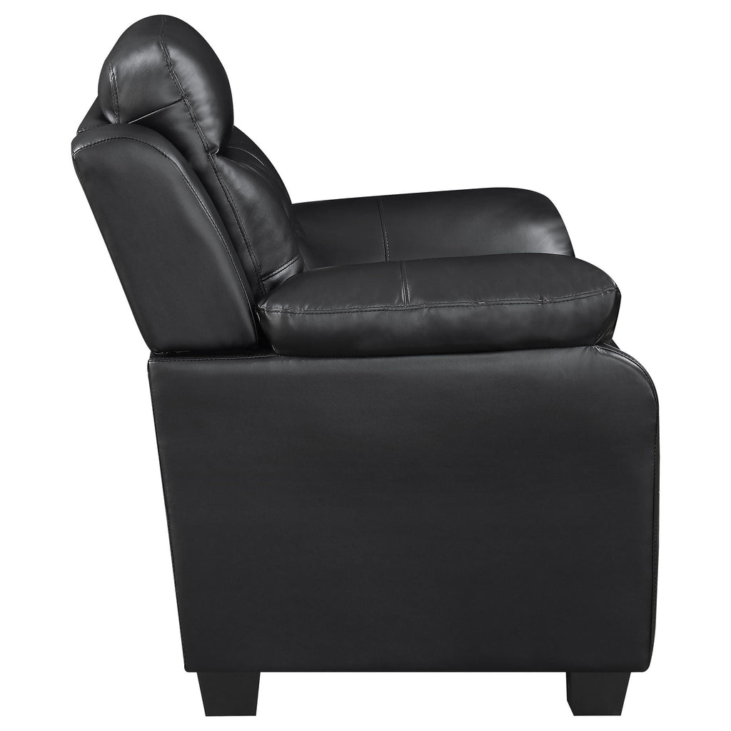 Eaton - Padded Sofa With Tufted Design - Black