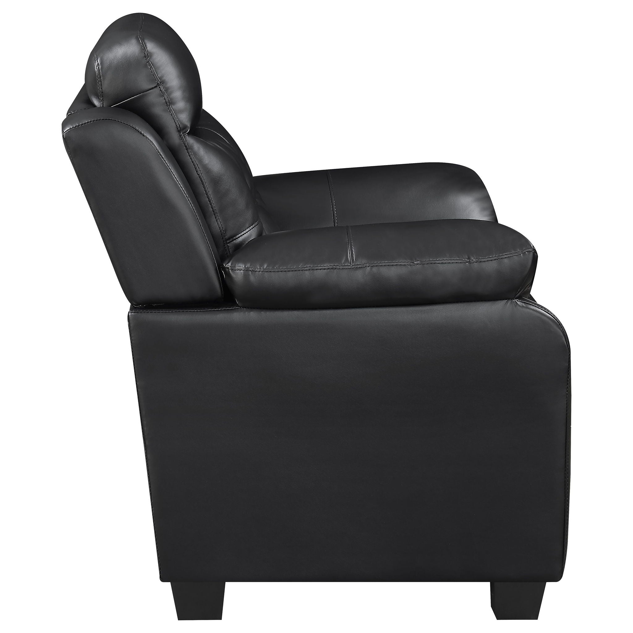 Eaton - Padded Sofa With Tufted Design - Black