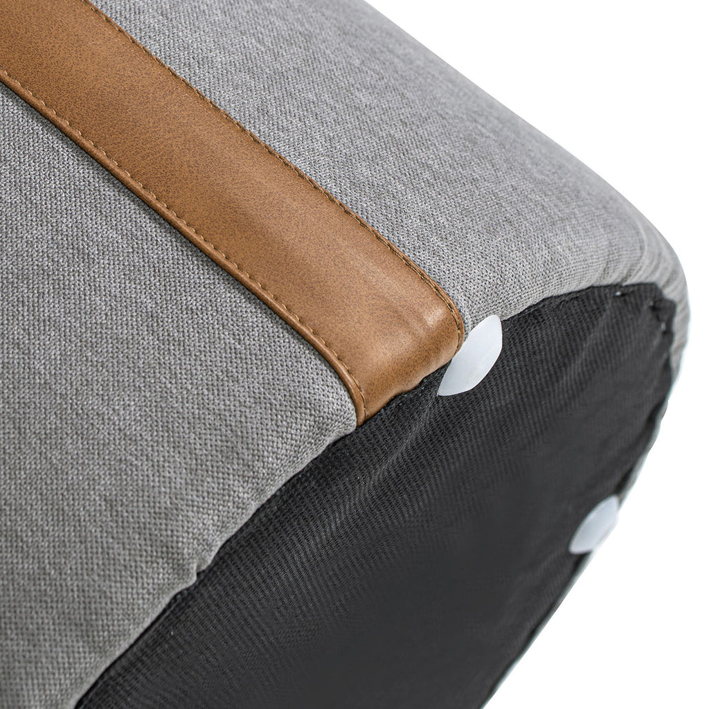 Brandy - Round Upholstered Storage Ottoman With Accent