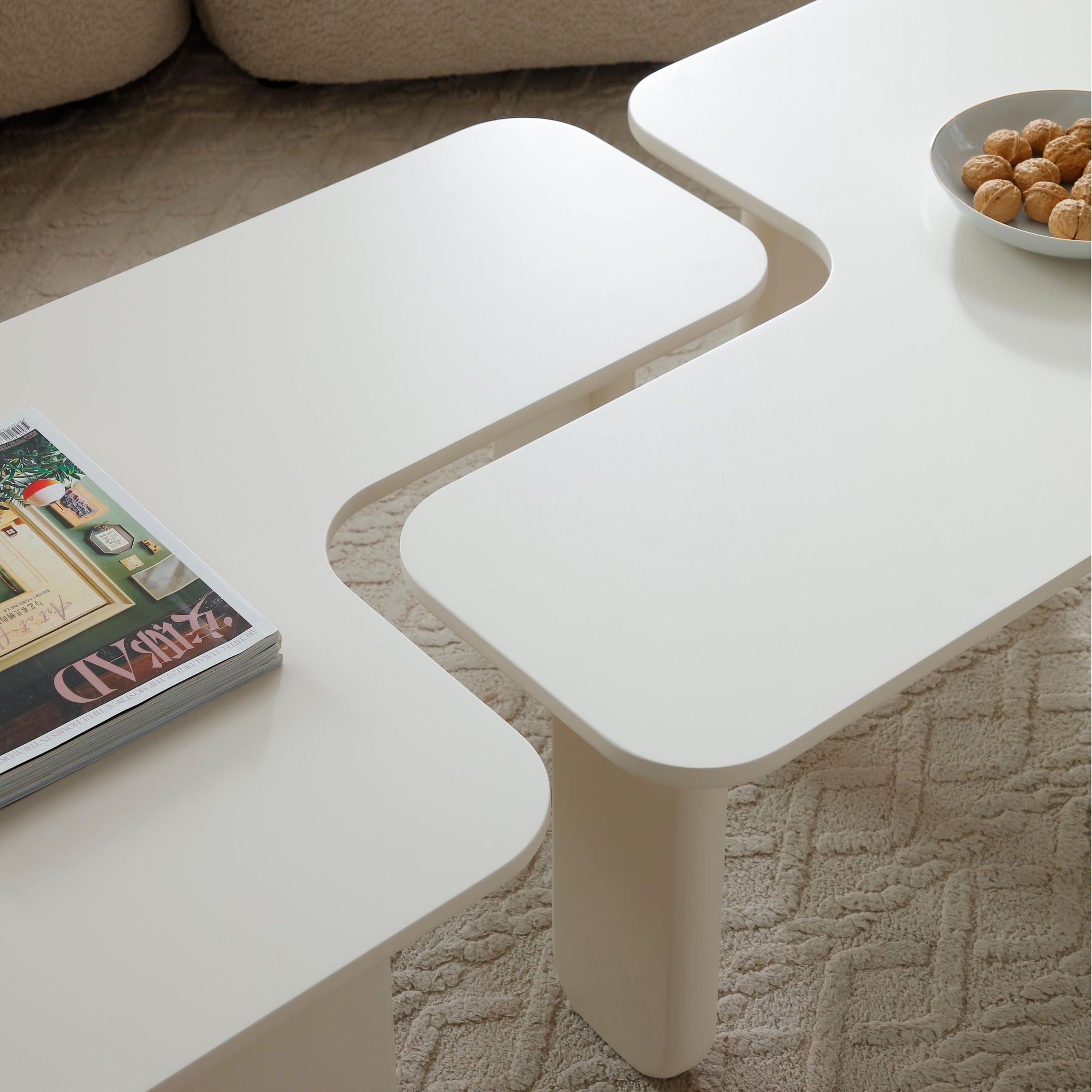 L-Shape Coffee Table For Living Room