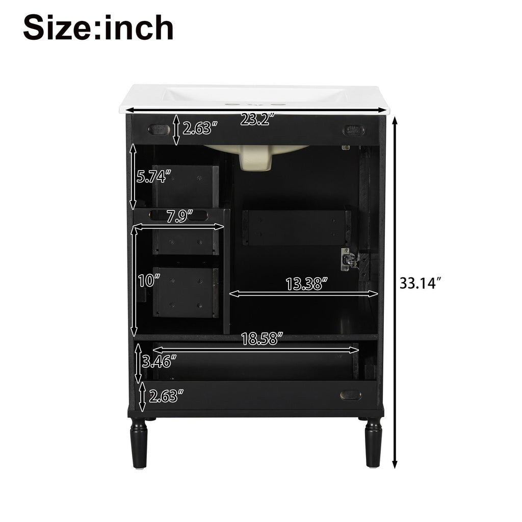 Traditional Bathroom Vanity Set With Soft Close Doors