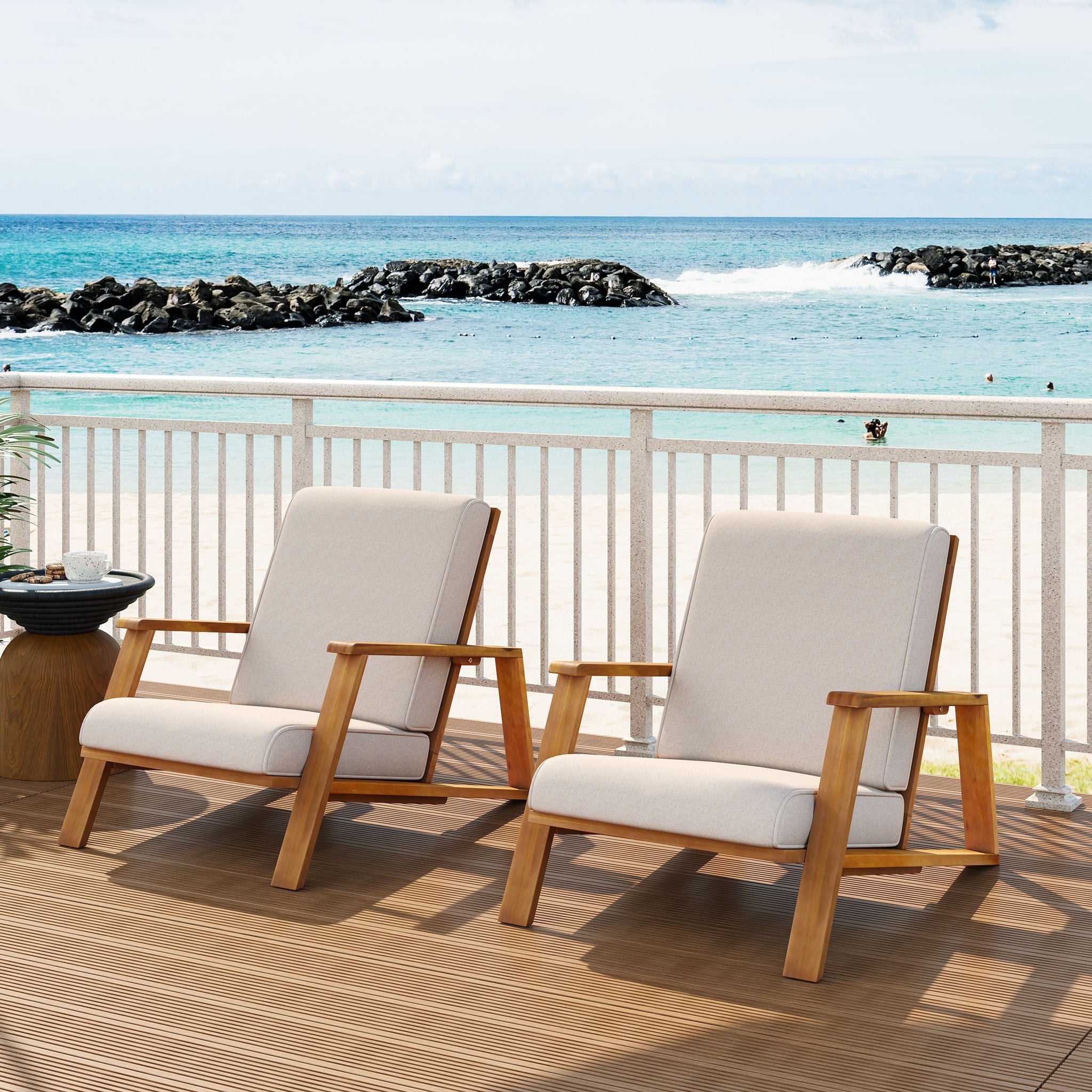 Outdoor Patio Lounge Chair Set of 2