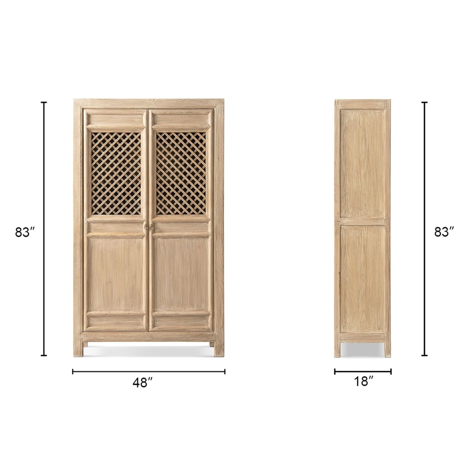 Arden - 2 Door Bookcase Storage Cabinet - Natural