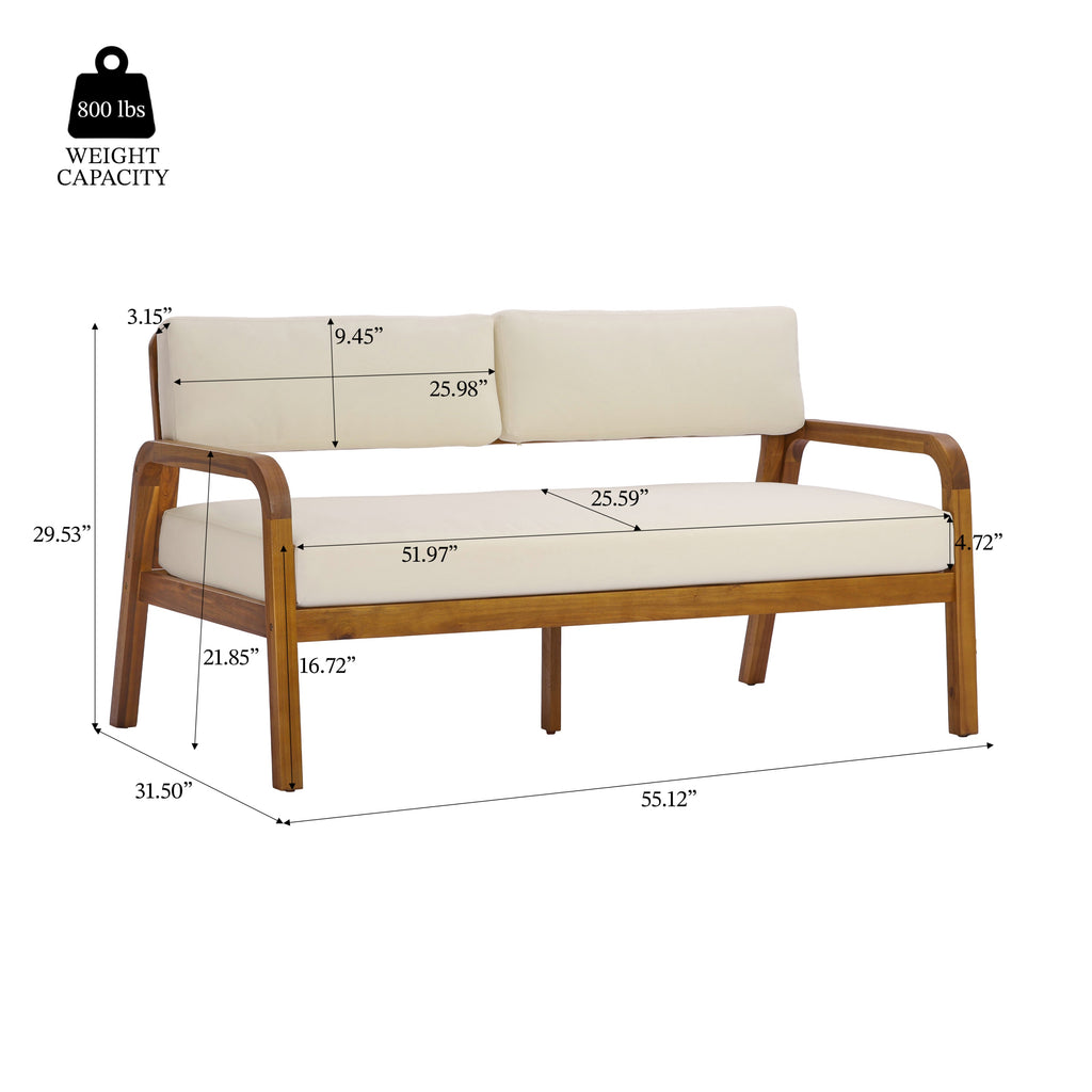 4-Pieces Outdoor Sofa Set with Cushions