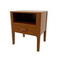 Nightstand With Drawer And Open Shelf - Brown