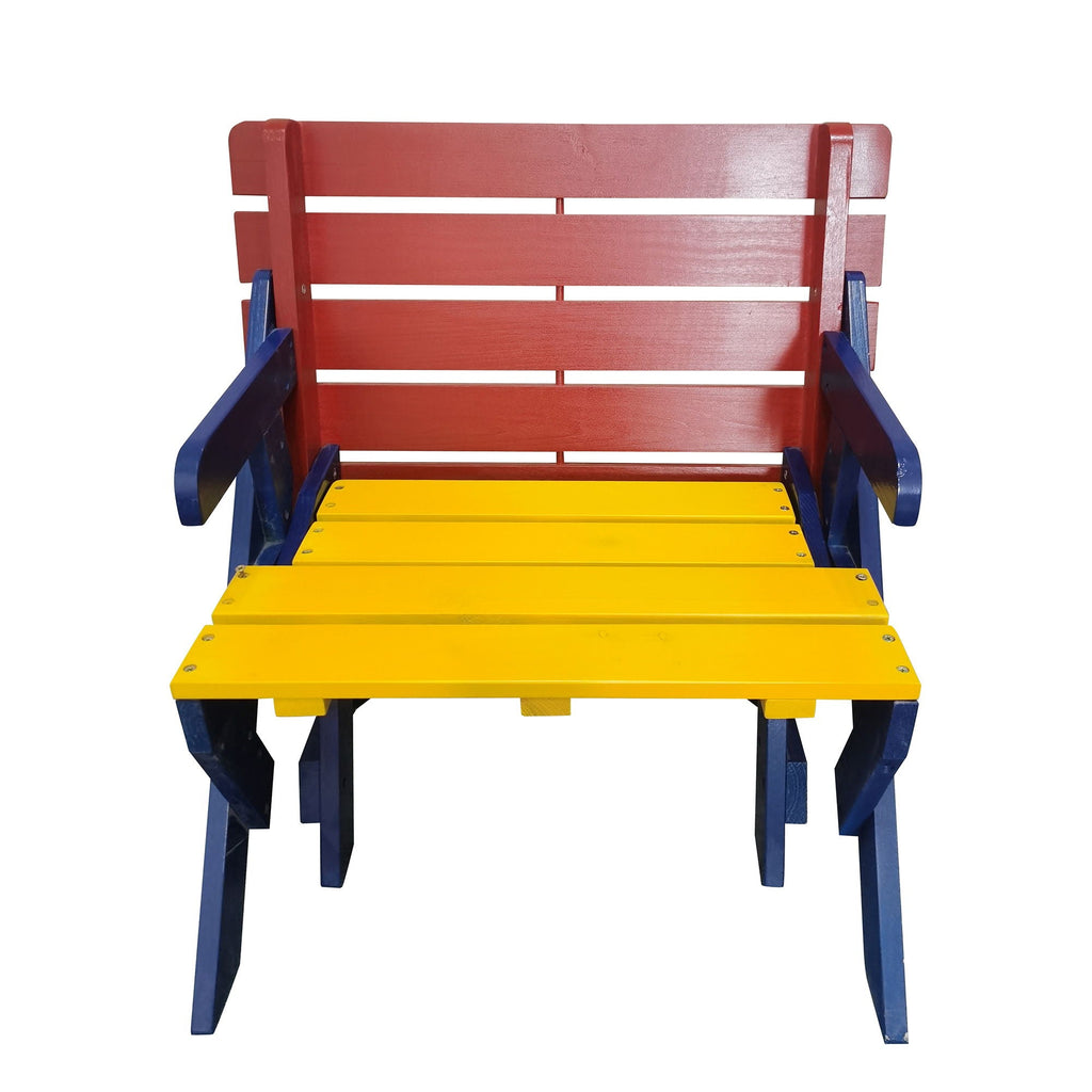 Kids Multi-Functional Arm Chair, Table With 2 Benches All-In-One Set