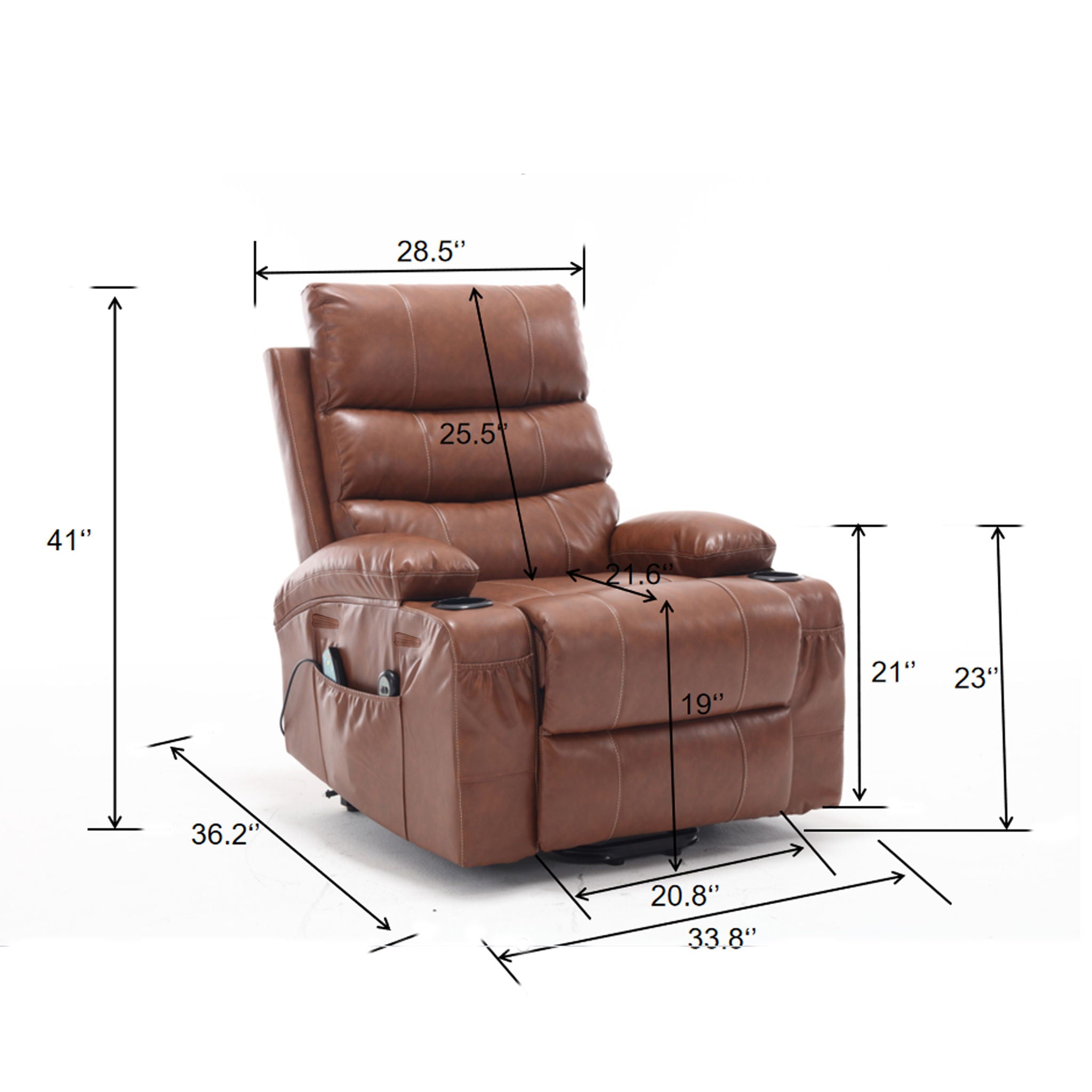 Large Electric Power Lift Recliner Chair Sofa with Massage and Heat