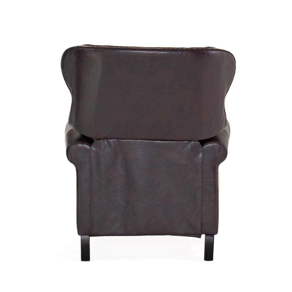 Contemporary Style Push Back Recliner with Button Tufted Stitching and Nailhead Trim