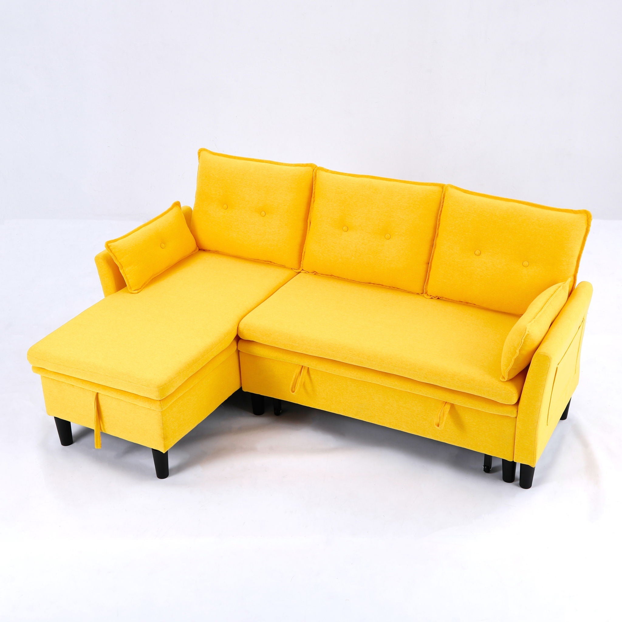 L-Shaped Reversible Chaise Sectional Sofa With Storage