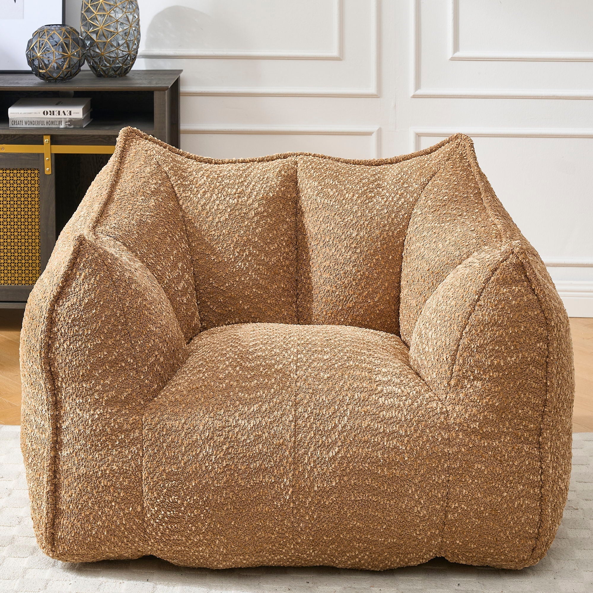 Comfortable Chenille Sofa Chairs With Highly Resilient Foam