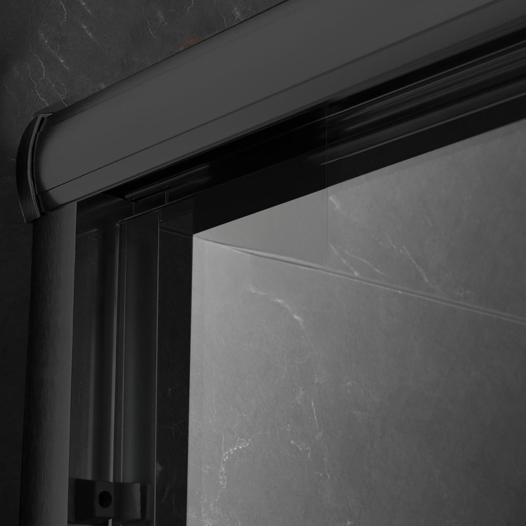 60" W x 74" H Door Sliding Frameless Shower Door with 6mm Tempered Glass LYM-02 Mat