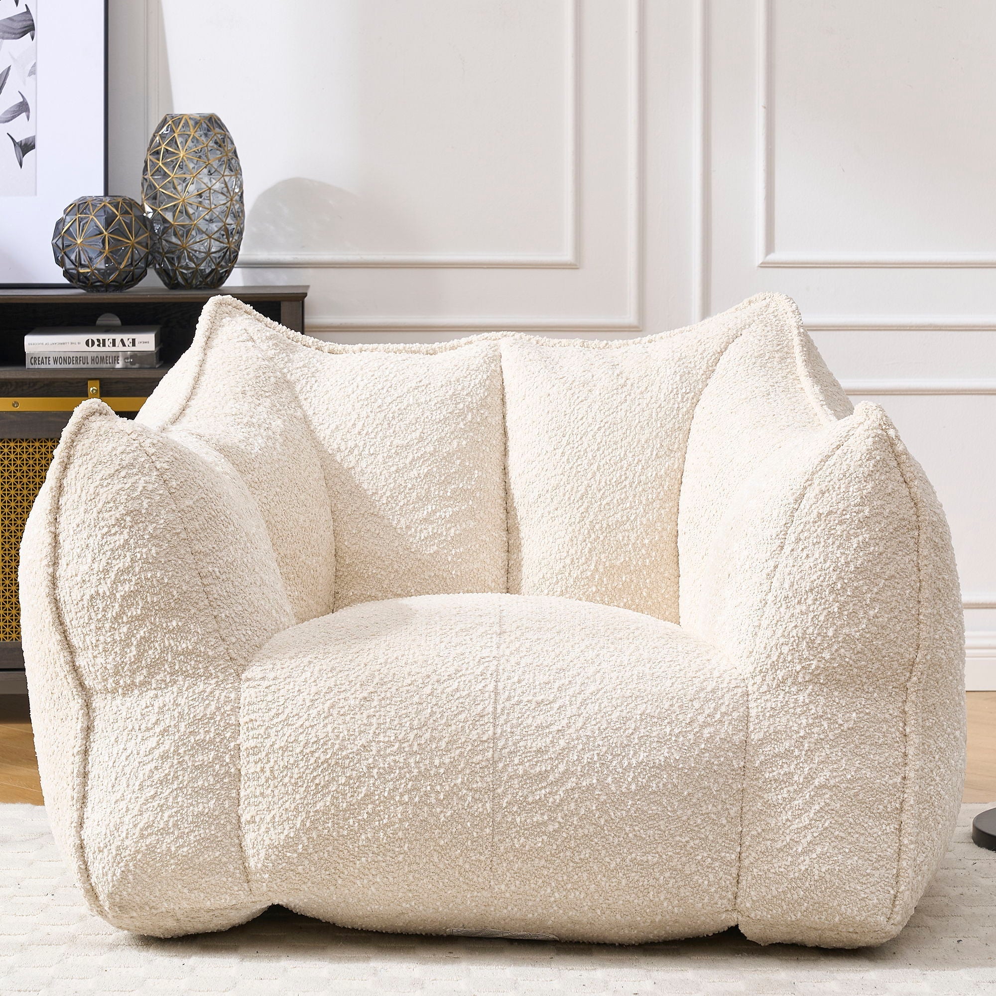 Comfortable Chenille Sofa Chairs With Highly Resilient Foam
