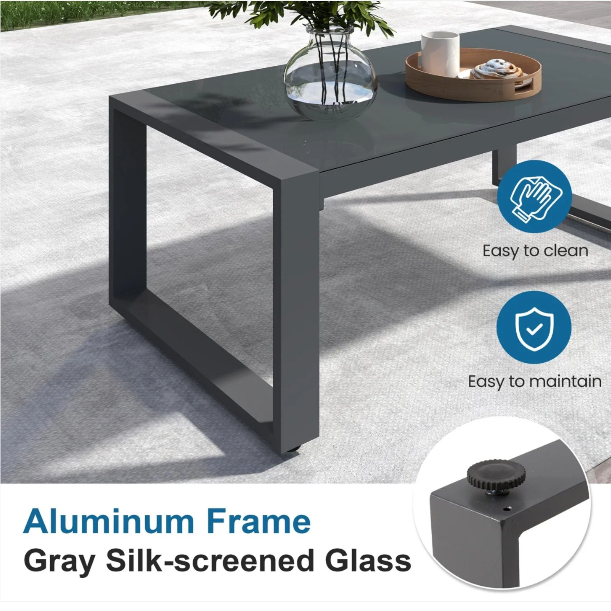 Modern All-Weather Outdoor Coffee Table