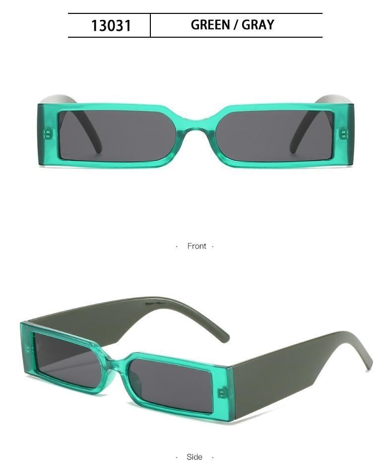 90’s Fashion Narrow Rectangular Vintage Style Sunglasses For Women & Men New Retro Style Sun Glasses For Women New Eyeglasses In Different Shades Eyewear