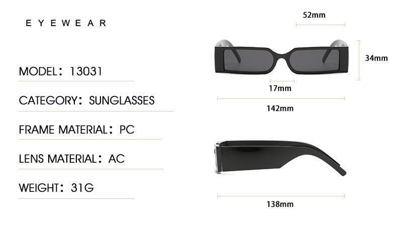90’s Fashion Narrow Rectangular Vintage Style Sunglasses For Women & Men New Retro Style Sun Glasses For Women New Eyeglasses In Different Shades Eyewear