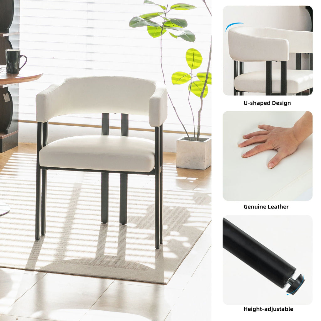 Modern Dining Upholstered Barrel Chair With Curved Back And Armrests