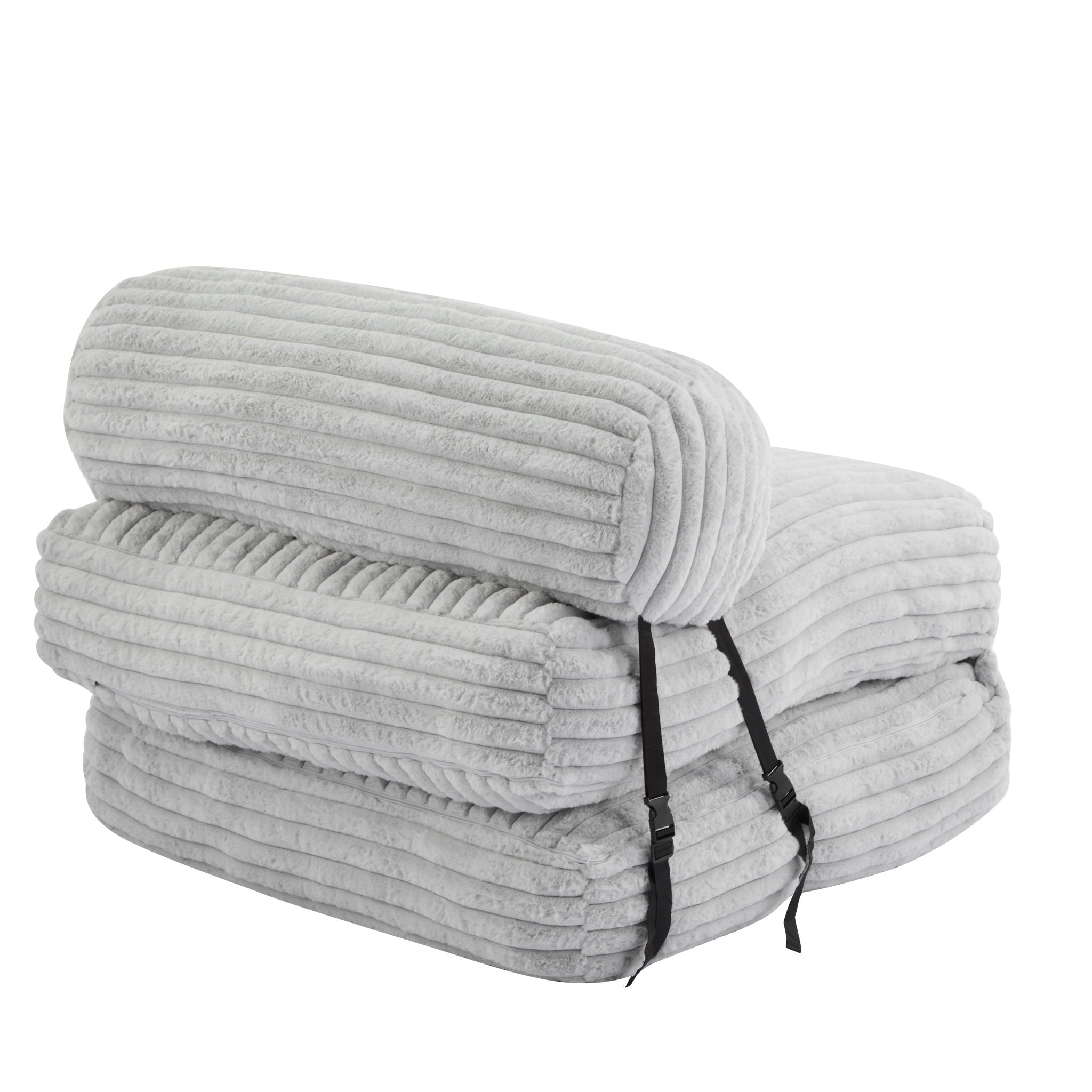 Latina Indoor Foldable Bean Bag Lounge Chair - Light Gray