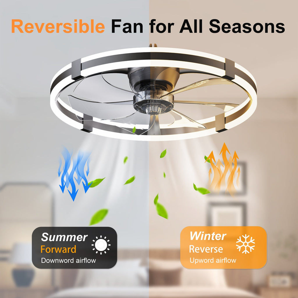 23.6'' LED Ceiling Fan Light with Remote and DC Motor