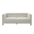 Modern 3 Seater Sofa Upholstered Couch with Curved Armrests