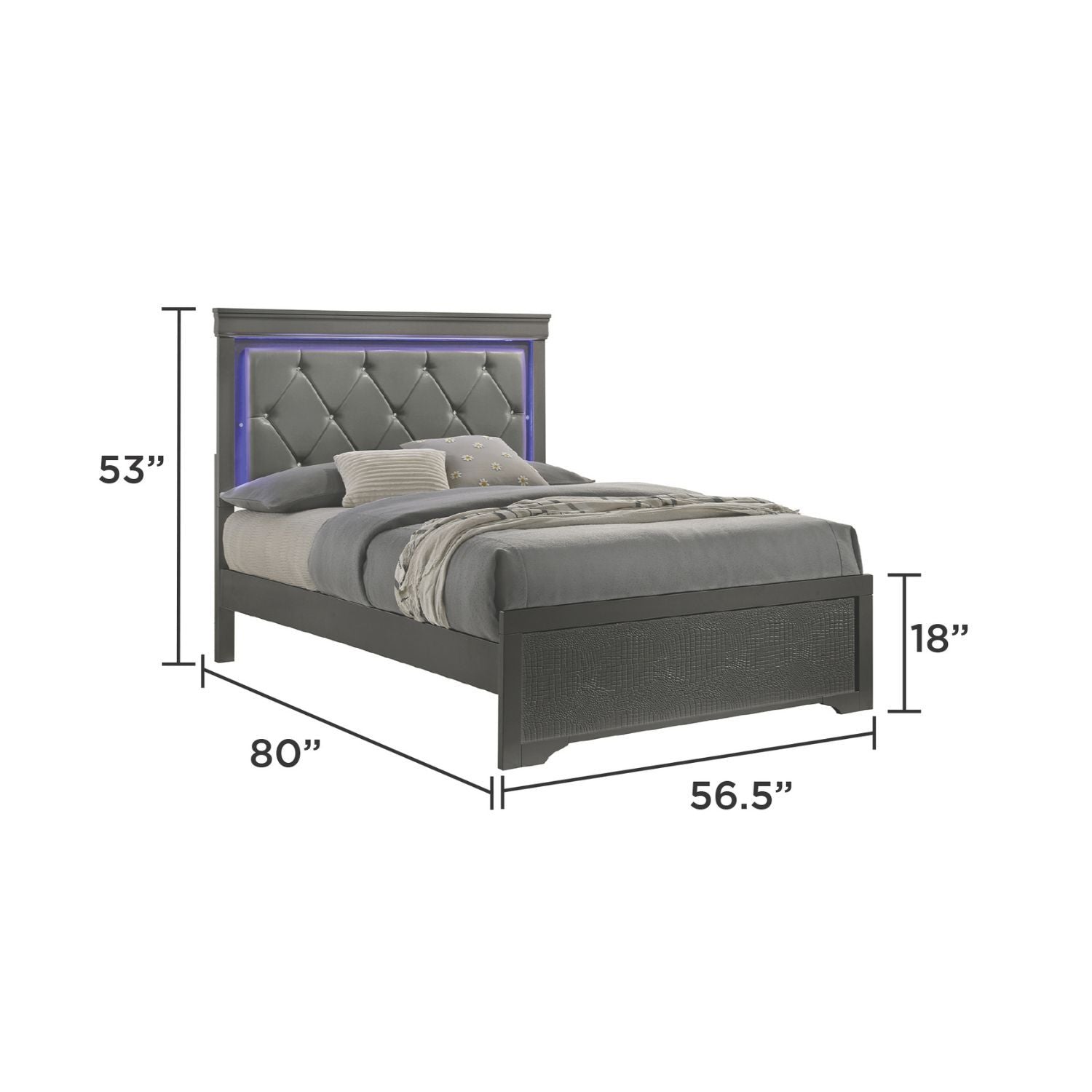 Blaze - Bedroom Set With LED Headboard