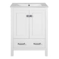 Bathroom Vanity With Integrated Undermount Ceramic Sink, 2 Doors And 1 Drawer, Soft Close Hinges