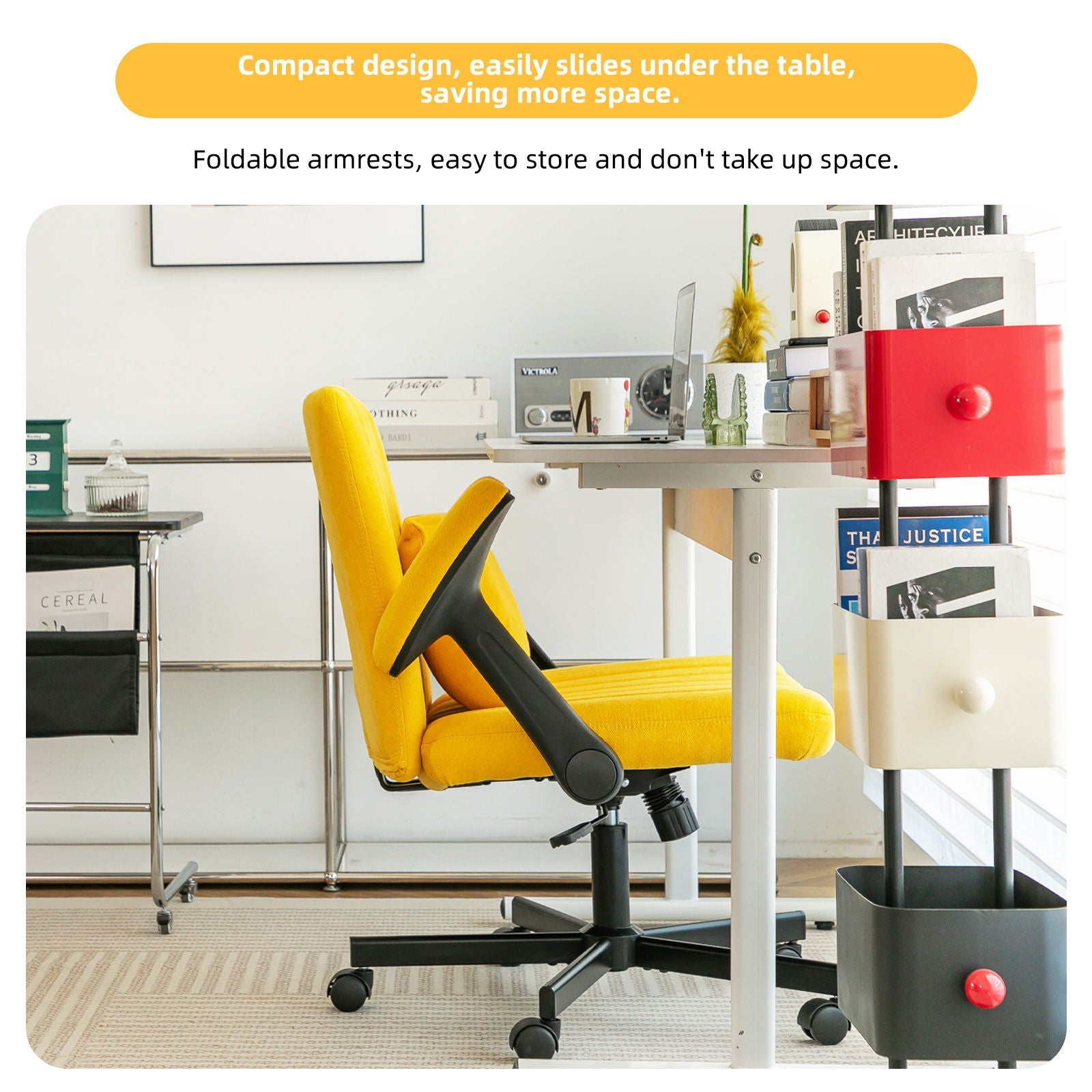 Criss Cross Armrest Office Chair With Wheels