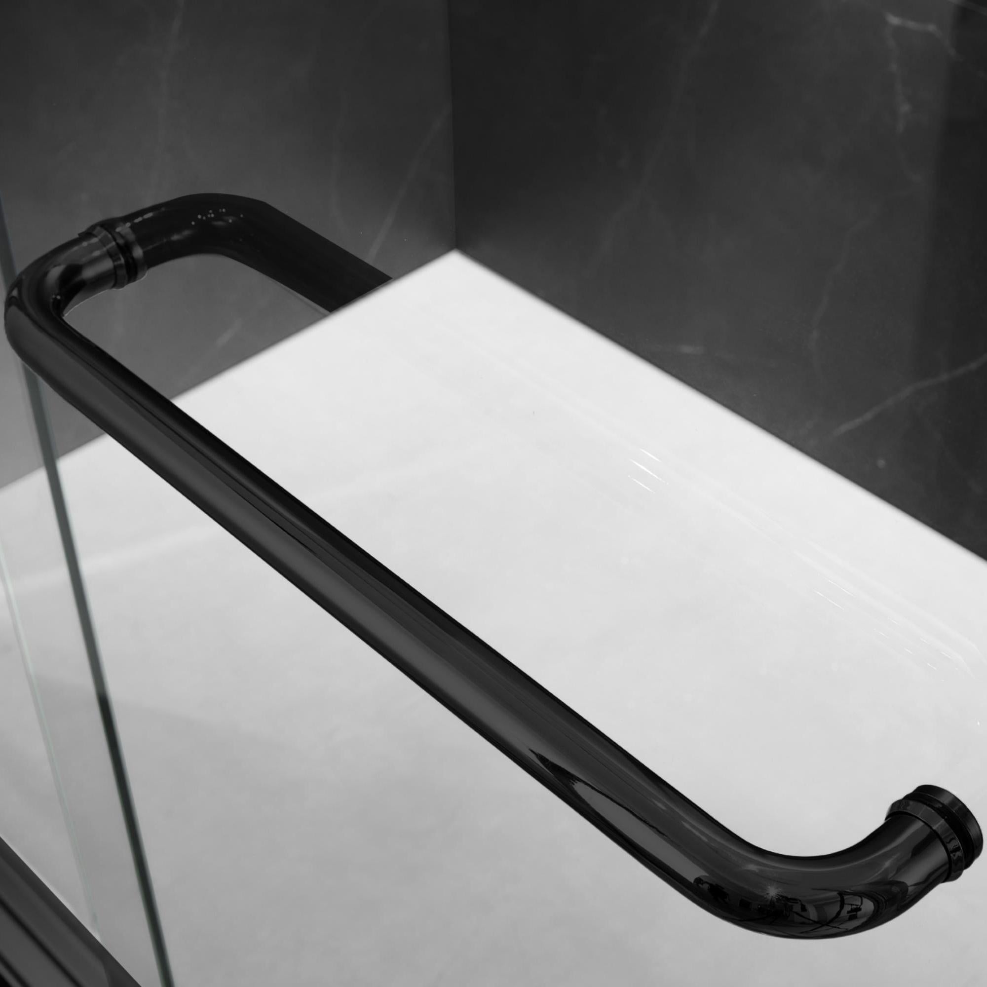 60" W x 74" H Door Sliding Frameless Shower Door with 6mm Tempered Glass LYM-02 Mat