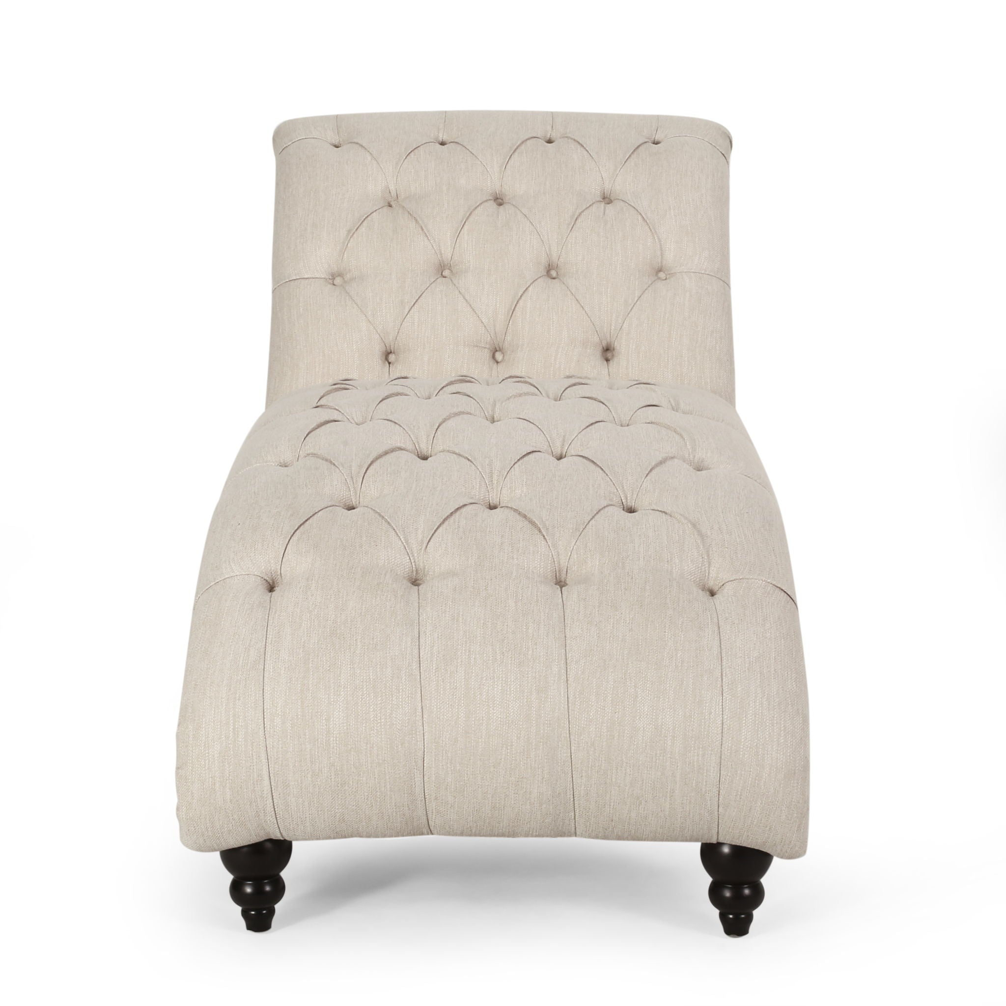 Chaise Lounge With Button Tufted Diamond Stitch