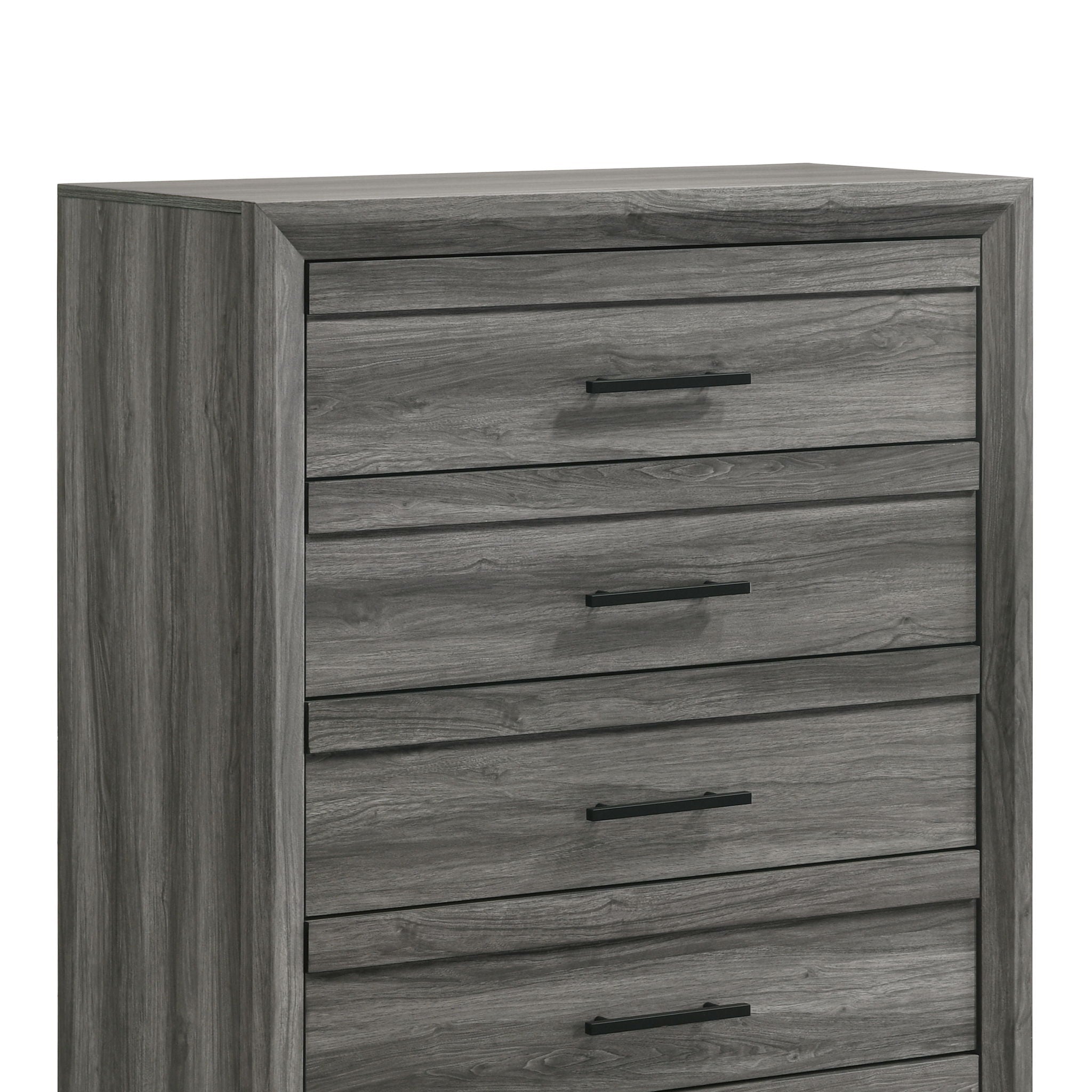 Denver - 5 Drawer Chest - Gray