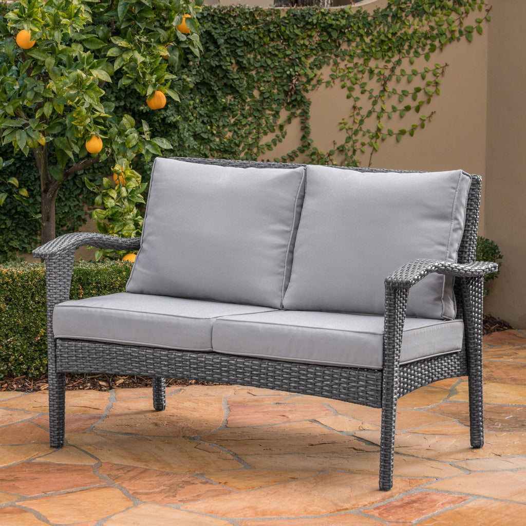 Honolulu Loveseat - Gray / Silver